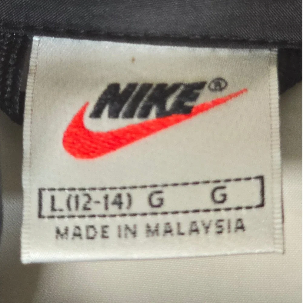 Vintage 90s Nike Windbreaker Jacket Youth L 12-14 Fits Women's‎ S Black White